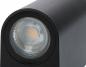 Preview: SHADA Wandleuchte Santa Barbara für 2x GU10 rund, Farbe schwarz, ohne Leuchtmittel (1000502)