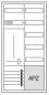 Preview: Hager ZB322P15 Zählerschrank 1x 3.HZ Zählerfeld + 1x Verteilerfeld 5-reihig 1100mm mit APZ-Raum, ESA, universZ