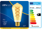 Preview: 1 STÜCK (VPE) SHADA LED Classic E27 250lm 5W, extra-warmweiss 1800K, ST64 gold, dimmbar, EEC: A (0600474_01)