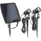Preview: SHADA Solar-Außenleuchte Gartenleuchte mit Erdspieß - Hollywood 1,5W 140lm 3000K IP65 Sensor, schwarz (1000424)
