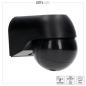 Preview: SHADA Bewegungsmelder Wandsensor - PIR 180° IP54 - Schwarz (0190113)