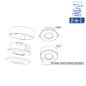 Preview: SHADA 2-in-1 Bewegungsmelder für Decken - PIR 360° IP20 Ø73mm - Weiß (0190117)
