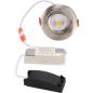 Preview: SHADA LED Downlight 4,5W, 350lm, 2000-2700k, Farbe nickel, dimmbar, EEC: G (0810539)