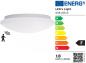 Preview: SHADA LED Deckenleuchte mit Sensor 18W 1100lm, 3000K warmweiss, Ø 328mm, IP44, EEC: F (0810510)