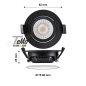 Preview: TeMo T&More® LED Downlight, Deckenspot 6W 420lm 1800K-2700K, Farbe schwarz, dimmbar (2025554)
