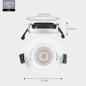 Preview: TeMo T&More® LED Downlight, Deckenspot 6W 420lm 1800K-2700K, Farbe weiß, dimmbar (2025553)