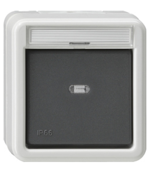 Gira 010631 Wippschalter 10 AX 250 V~ mit Beschriftungsfeld Universal-Aus-Wechselschalter Grau ***RESTPOSTEN***