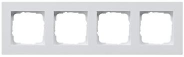 Gira 0214225 System 55 Abdeckrahmen E2 für den FLACHEN Einbau 4fach Reinweiß seidenmatt ***RESTPOSTEN***