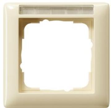 Gira 109101 Rahmen 1-fach mit Beschriftungsfeld System 55 Cremeweiß glänzend ***RESTPOSTEN***