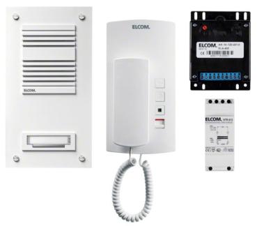 Elcom 1000514 ASU-1WS AudioSet 1 Teilnehmer UP 1+n weiß STABILA/HAT-402