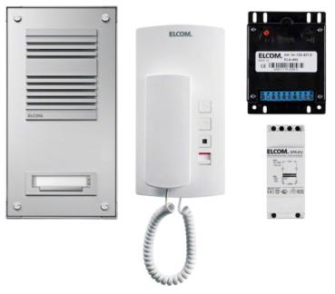 Elcom 1000711 ASP-1EL AudioSet 1 Teilnehmer AP 1+n Alu STABILA/HAT-402