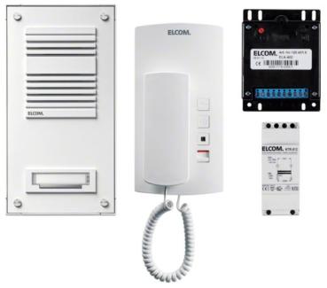 Elcom 1000714 ASP-1WS AudioSet 1 Teilnehmer AP 1+n weiß STABILA/HAT-402