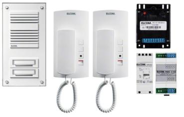 Elcom 1000724 ASP-2WS AudioSet 2 Teilnehmer AP 1+n weiß STABILA/HAT-402