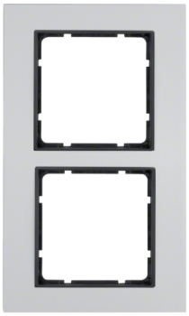 Berker 10126904 Rahmen 2-fach B.7 Alu/anthrazit