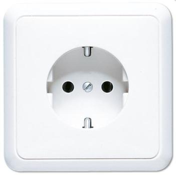 Jung 5520WW Schuko-Steckdose mit Rahmen alpinweiss ***RESTPOSTEN***