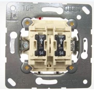 Jung 535U5 Doppel-Taster 2 Schließer, mit Glimmlampen