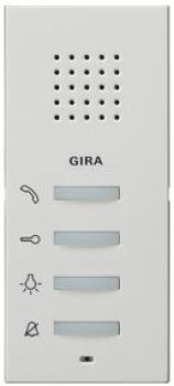 Gira 125027 System 55 Wohnungsstation Aufputz Reinweiß seidenmatt