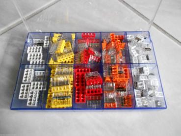 150er Wagoklemmen Set in Box: 2273-202 (50x), -203 (40x), -204 (30x), -205 (20x), -208 (10x)