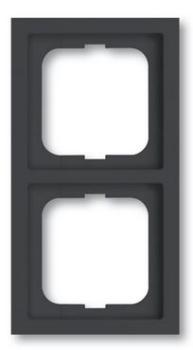 Busch-Jaeger 1722-181K future linear Abdeckrahmen 2-fach Rahmen anthrazit (glanz)