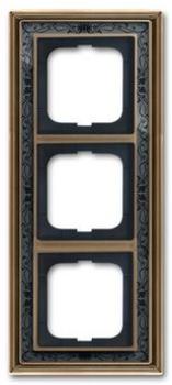 Busch-Jaeger 1723-843 Busch-dynasty Abdeckrahmen 3-fach Rahmen Messing antik Dekor anthrazit