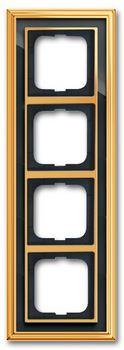 Busch-Jaeger 1724-835 Busch-dynasty Abdeckrahmen 4-fach Rahmen Messing poliert anthrazit