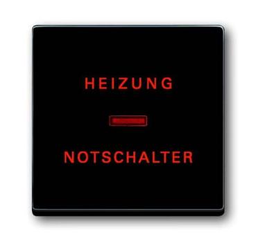 Busch-Jaeger 1789 H-81 Busch-dynasty Wippe mit Aufdruck mit kleiner roter Kalotte anthrazit (glanz)