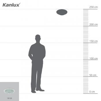 Kanlux Plafondbeleuchtung Leuchte mit 360° Bewegungsmelder FOGLER DL-240O 2x max 40W, ohne Leuchtmittel (18120)