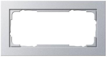 Gira 100225 System 55 Rahmen E2 Farbe Aluminium lackiert 2-fach ohne Mittelsteg ***RESTPOSTEN***