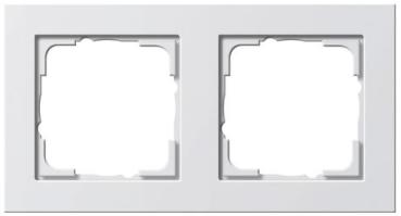 Gira 021229 System 55 Rahmen 2-fach E2 reinweiss glänzend