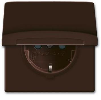 Busch-Jaeger 20 EUGKB-31-101 Schuko-Steckdose mit Klappdeckel Allwetter 44 (IP44) braun