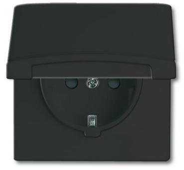 Busch-Jaeger 20 EUGKB-35-101 Schuko-Steckdose mit Klappdeckel Allwetter 44 (IP44) anthrazit