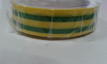 PVC-Isolierband 15mm Grün-Gelb, 10 m Rolle