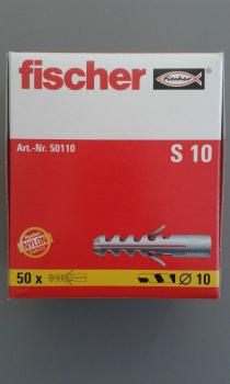 50 STÜCK (VPE) Fischer Spreizdübel S 10x50 mm Dübellänge (50110)