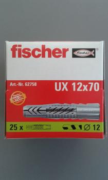 25 STÜCK (VPE) Fischer Universaldübel UX 12x70 mm Dübellänge (62758)