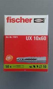 50 STÜCK (VPE) Fischer Universaldübel UX 10x60 mm Dübellänge (77871)