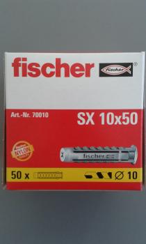 50 STÜCK (VPE) Fischer Spreizdübel SX 10x50 mm Dübellänge (70010)