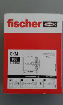 100 STÜCK (VPE) Fischer Gipskartondübel (Metall) GKM 31mm Dübellänge (24556)