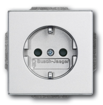 Busch-Jaeger 20 EUC-83 future linear SCHUKO Steckdosen-Einsatz alusilber