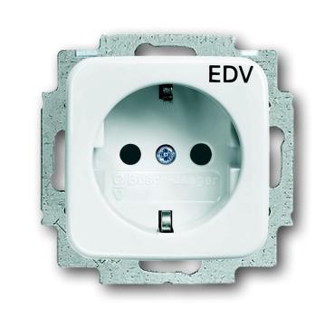 Busch-Jaeger 20 EUC/DV-214 Reflex Si SCHUKO-Steckdose """"EDV"""" alpinweiss