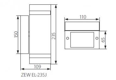 Kanlux Wandleuchte ZEW EL-235J-GR, Farbe Grau, für 2x GU10, IP44, ohne Leuchtmittel (22442)
