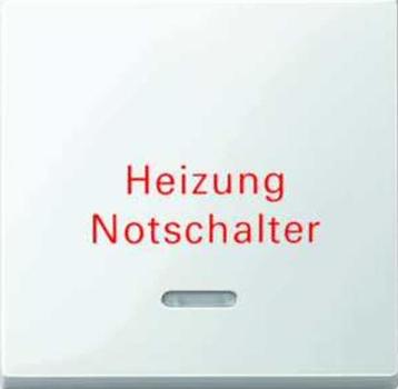 Merten 435119 Wippe mit Kontroll "Heizung Notschalter" System M polarweiss glänzend