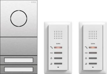 Gira 2407000 Zweifamilienhaus-Paket Audio System 106 Edelstahl