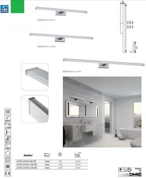 Kanlux LED-Wandleuchte Spiegelleuchte ASTEN 8W-NW, 660lm, 4000K, LED SMD, IP44, Länge: 400mm, ALU/Kunststoff (26680)