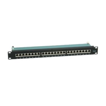 Kat.6 19"-Patchpanel, 24 Port, geschirmt, schwarz (26990353)