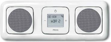 Busch-Jaeger Radio DAB+ Komplett-Set Duro2000 cremeweiss 3-fach (8215U-101 + 2x8223U + 8252-212-101 + 2x8253-212 + 2513-212)