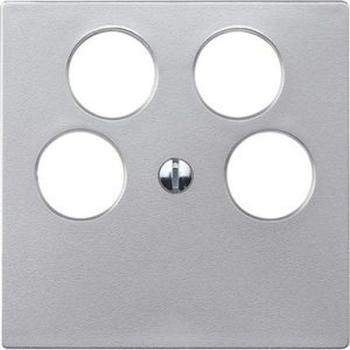Merten 295360 Zentralplatte für 4-fach-Antennendose System M aluminium edelmatt