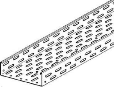 NIEDAX Kabelrinne RL 60.100 60x100mm inkl. Stoßstellenverbinder RV60, Länge: 3 Meter