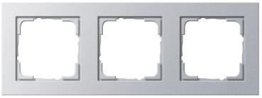 Gira 021325 System 55 Rahmen E2 Farbe Aluminium lackiert 3-fach