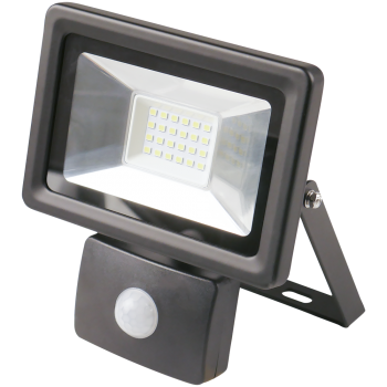 SHADA LED-Strahler Flutlichtstrahler mit Bewegungsmelder 20W 1800lm 4000K schwarz IP44, EEC: A-A++ (0300711) ***RESTPOSTEN***