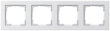 Gira 021429 System 55 Rahmen 4-fach E2 reinweiss glänzend
